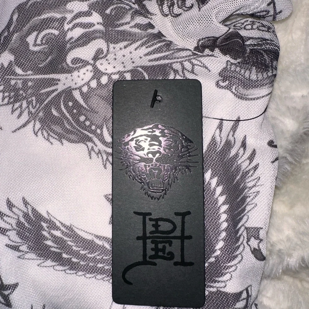 Ed Hardy Black and White Graphic Mini Dress - Picture 7 of 7